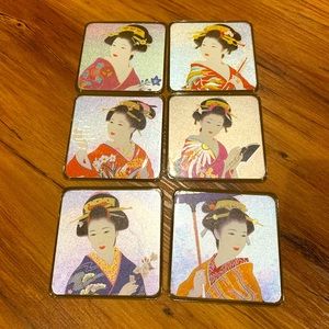 Asahi - Vintage Geisha Coasters Japan